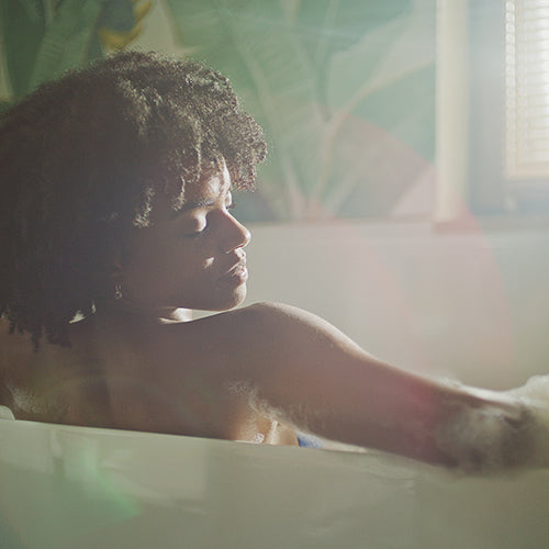 black woman relaxing