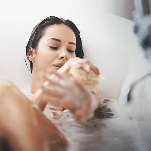 woman in a tub